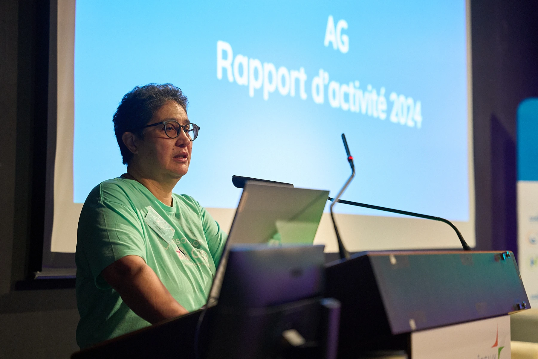 Notre présidente Nathalie Bourdon présente le bilan 2024 et les projets 2025